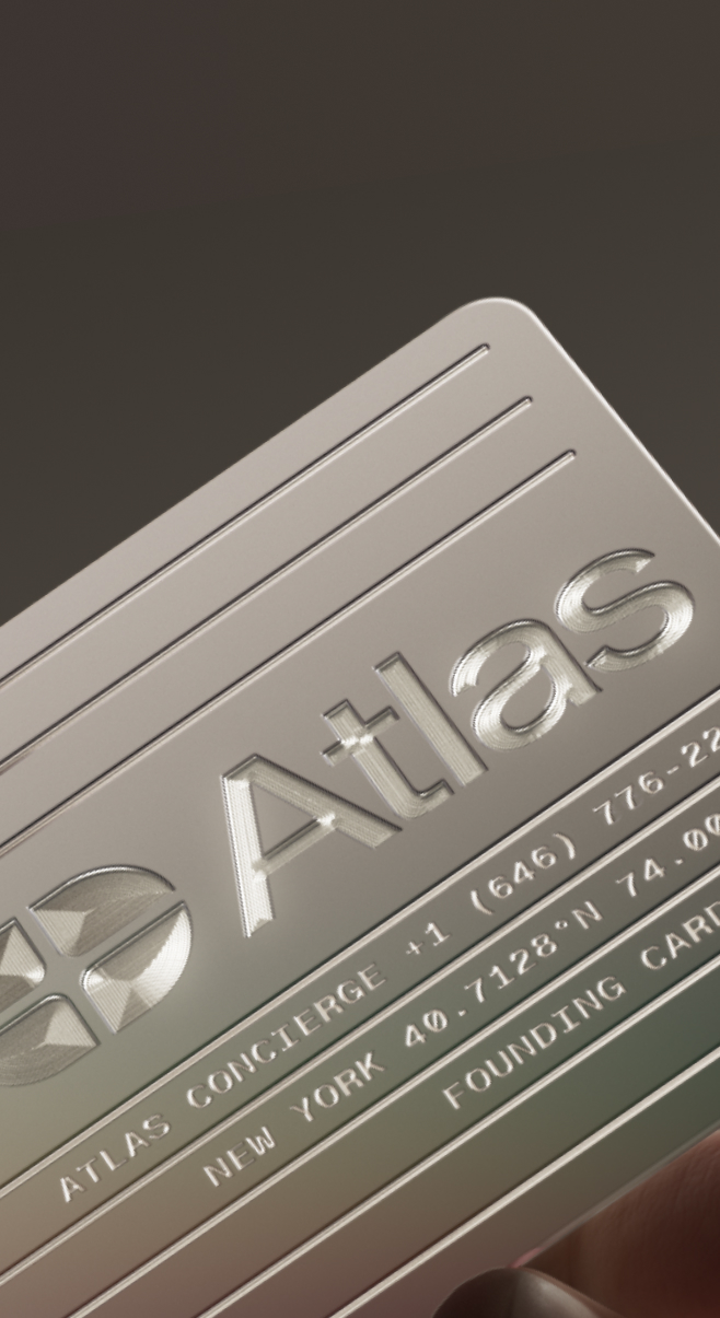 A close-up, detailed image showcasing the polished surface and the deeply engraved text carved in to an Atlas card.